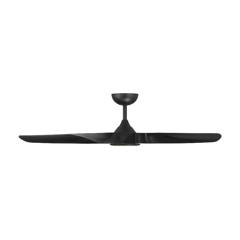 WAC F-105L Swirl 5 56" Outdoor Smart Ceiling Fan with LED Light Kit, 4CCT Selectable - Matte Black