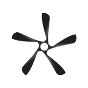 WAC F-105L Swirl 5 56" Outdoor Smart Ceiling Fan with LED Light Kit, 4CCT Selectable - Matte Black
