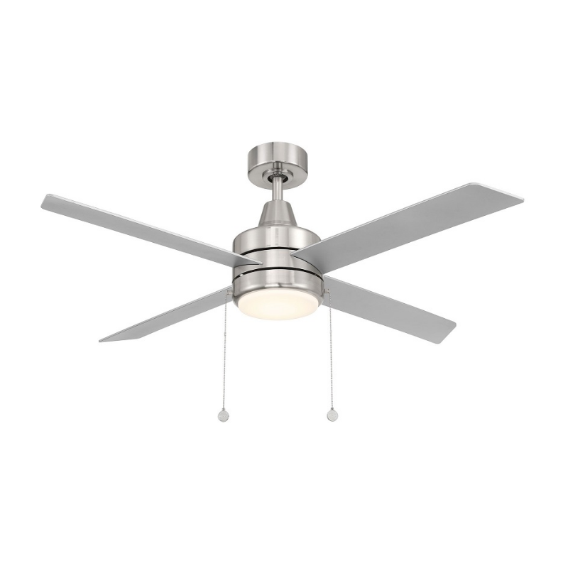 WAC F-106L Quade 52" Ceiling Fan with LED Light Kit - Brushed Nickel
