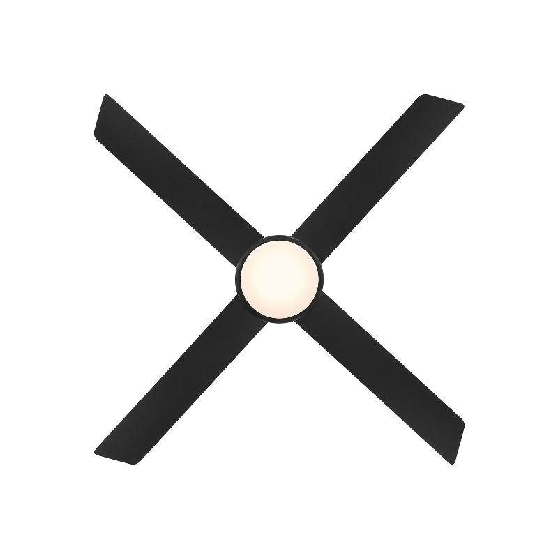 WAC F-106L Quade 52" Ceiling Fan with LED Light Kit - Matte Black