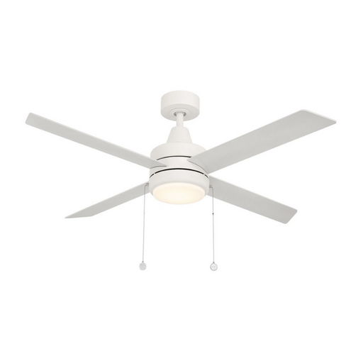 WAC F-106L Quade 52" Ceiling Fan with LED Light Kit - Matte White