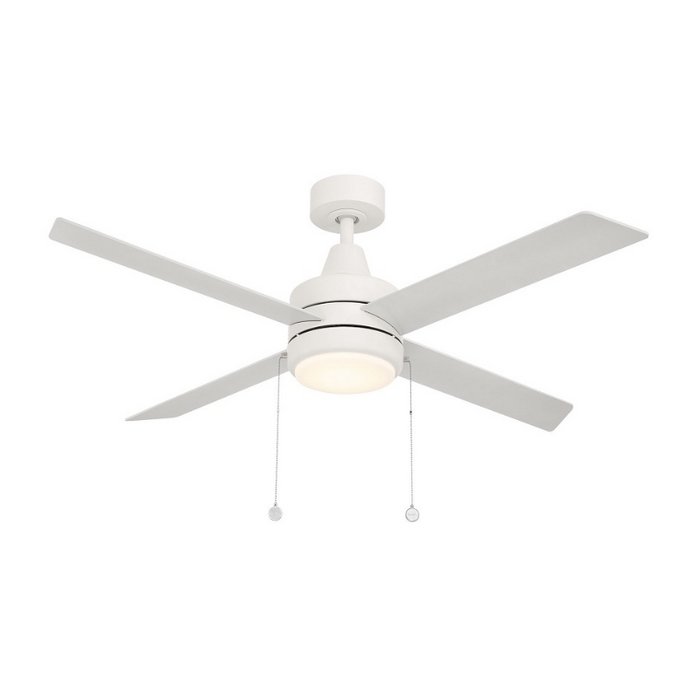 WAC F-106L Quade 52" Ceiling Fan with LED Light Kit - Matte White