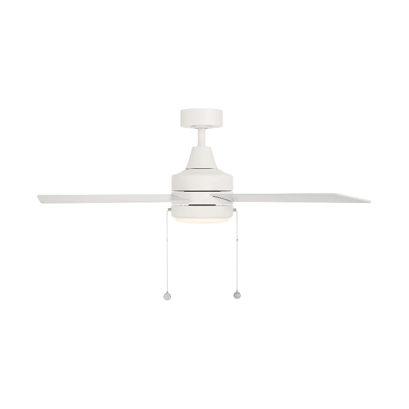 WAC F-106L Quade 52" Ceiling Fan with LED Light Kit - Matte White