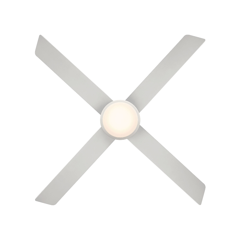 WAC F-106L Quade 52" Ceiling Fan with LED Light Kit - Matte White