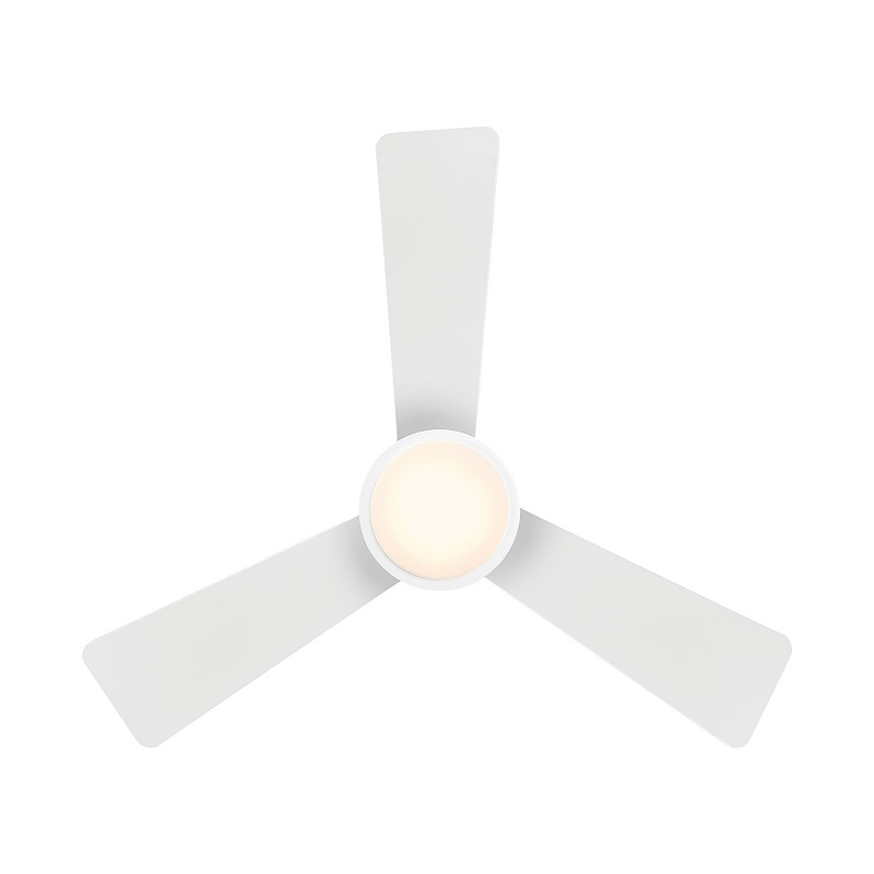 WAC F-107L Hug 44" Ceiling Fan with LED Light Kit - Matte White