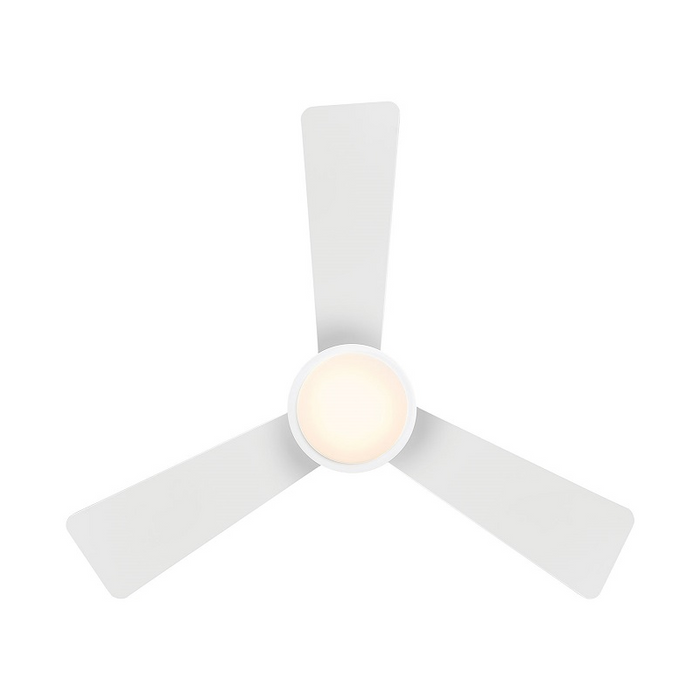 WAC F-107L Hug 44" Ceiling Fan with LED Light Kit - Matte White