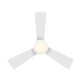 WAC F-107L Hug 44" Ceiling Fan with LED Light Kit - Matte White