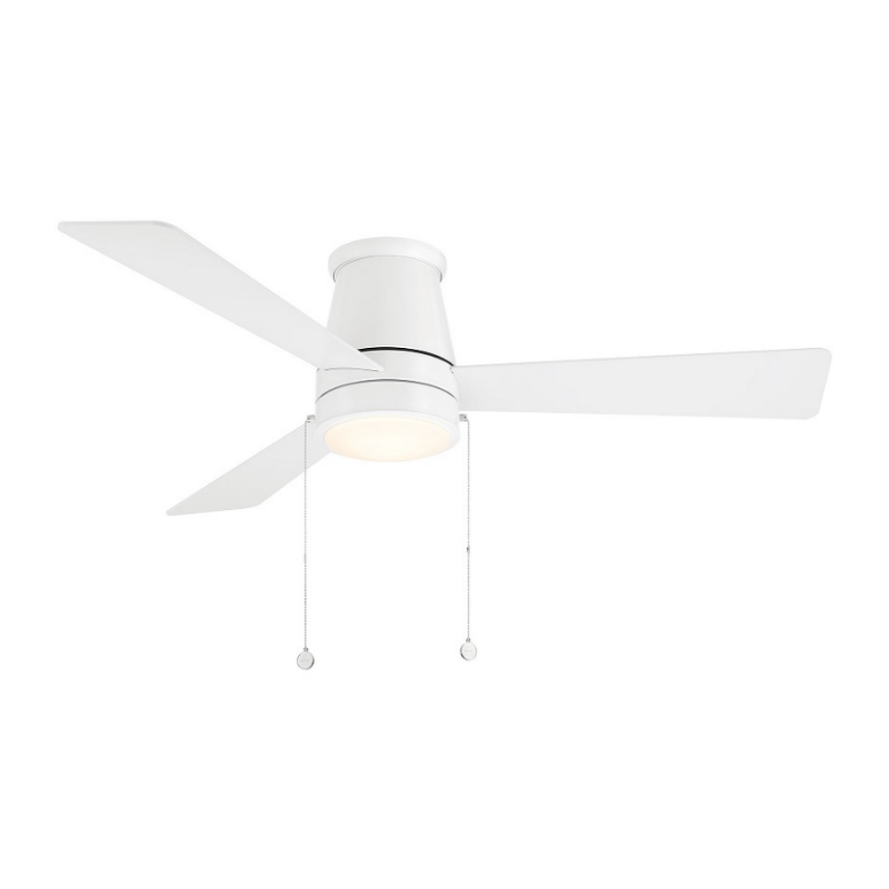 WAC F-108L Hug 52" Ceiling Fan with LED Light Kit - Matte White