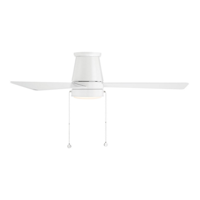 WAC F-108L Hug 52" Ceiling Fan with LED Light Kit - Matte White