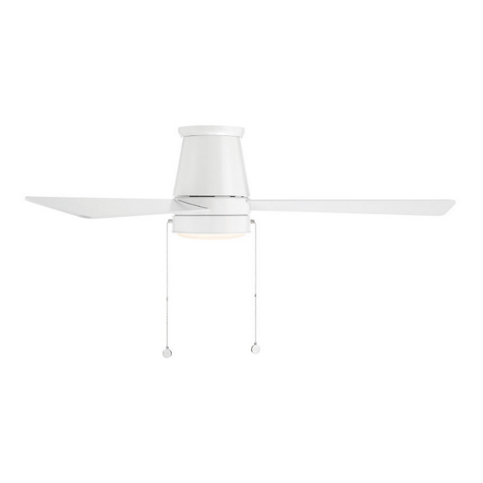WAC F-108L Hug 52" Ceiling Fan with LED Light Kit - Matte White