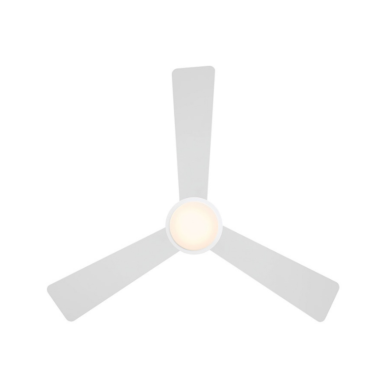 WAC F-108L Hug 52" Ceiling Fan with LED Light Kit - Matte White