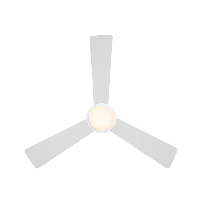 WAC F-108L Hug 52" Ceiling Fan with LED Light Kit - Matte White