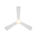 WAC F-108L Hug 52" Ceiling Fan with LED Light Kit - Matte White