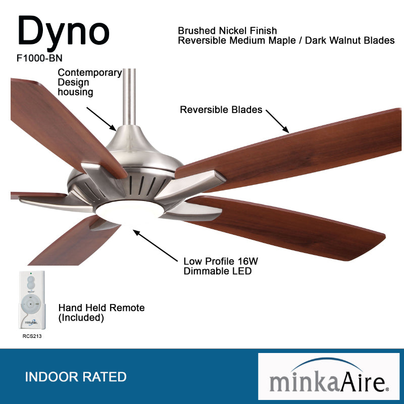 Minka Aire F1000 Dyno 52" Ceiling Fan with LED Light Kit