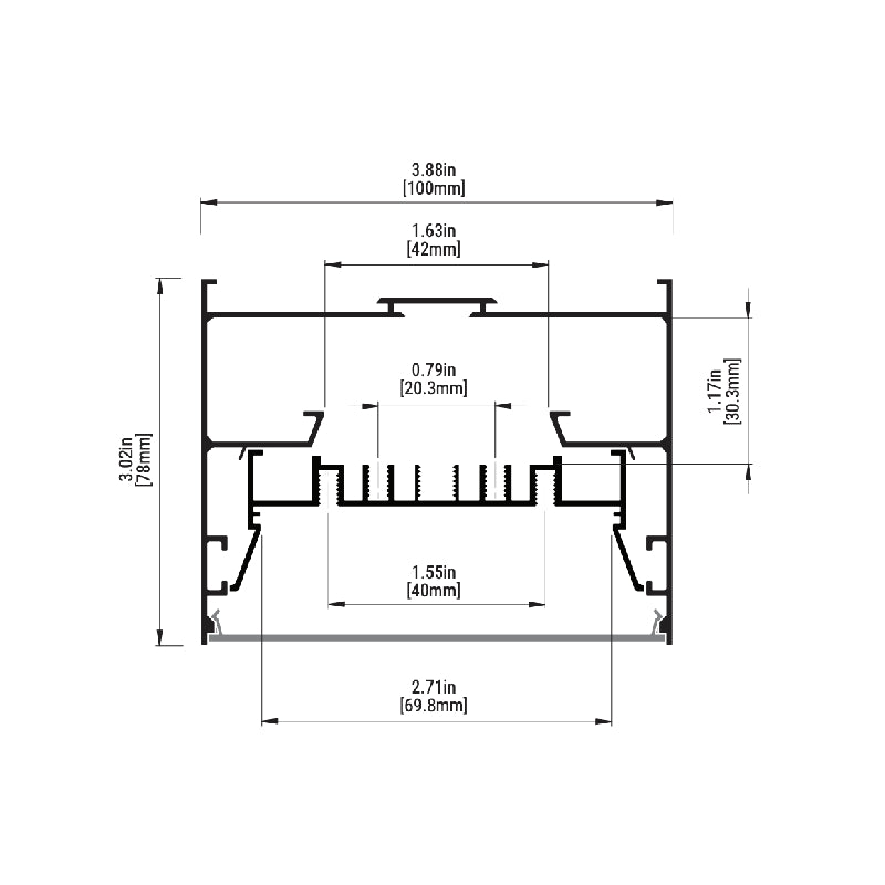 Eurofase F100 Suspension/Surface Mount LED Architectural Linear, 120-277V/347V