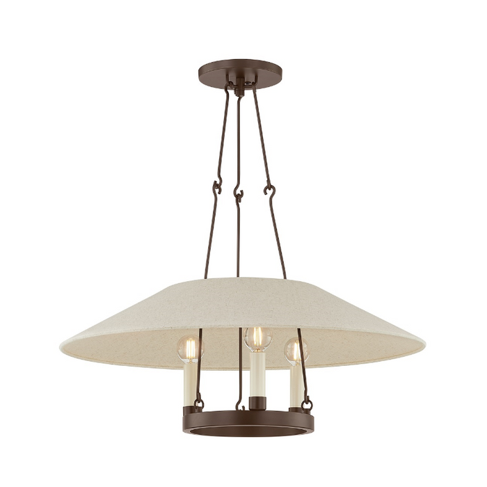 Troy F1625 Archive 3-lt 25" Chandelier - Bronze