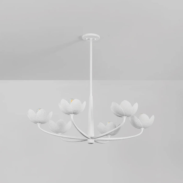 Troy F2040 Arcata 6-lt 40" Chandelier - Gesso White
