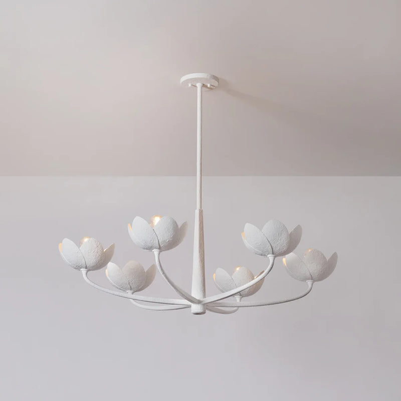 Troy F2040 Arcata 6-lt 40" Chandelier - Gesso White