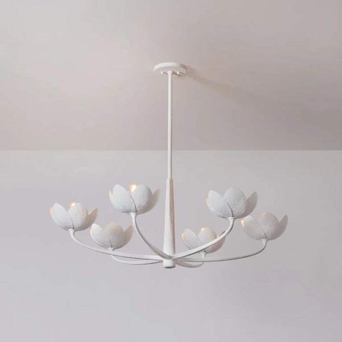 Troy F2040 Arcata 6-lt 40" Chandelier - Gesso White