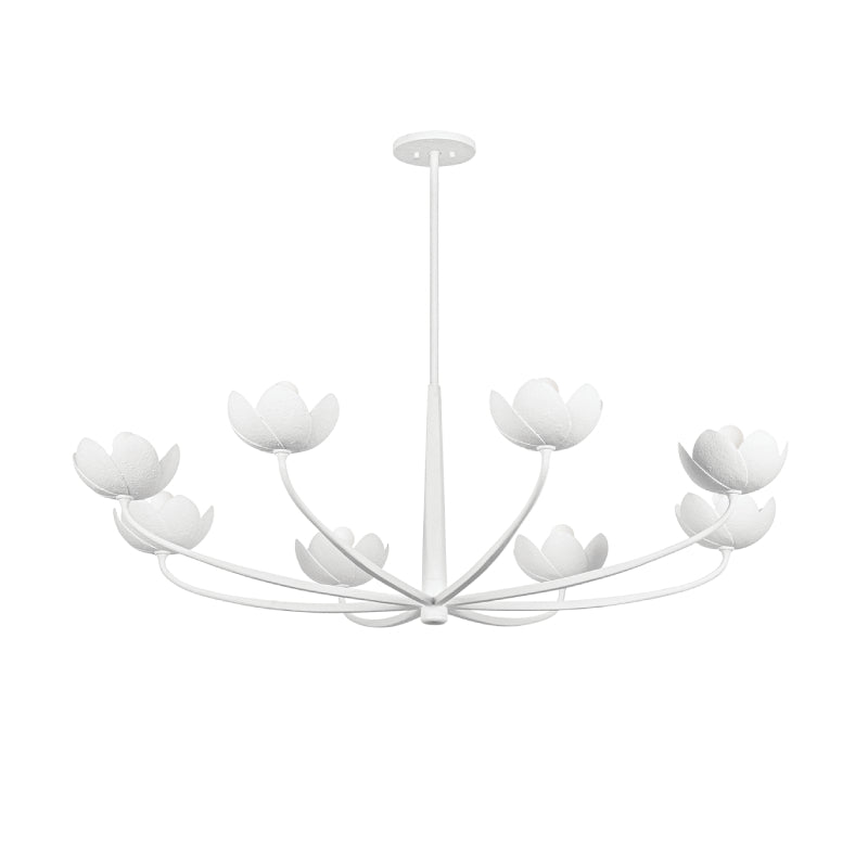 Troy F2048 Arcata 8-lt 55" Chandelier - Gesso White