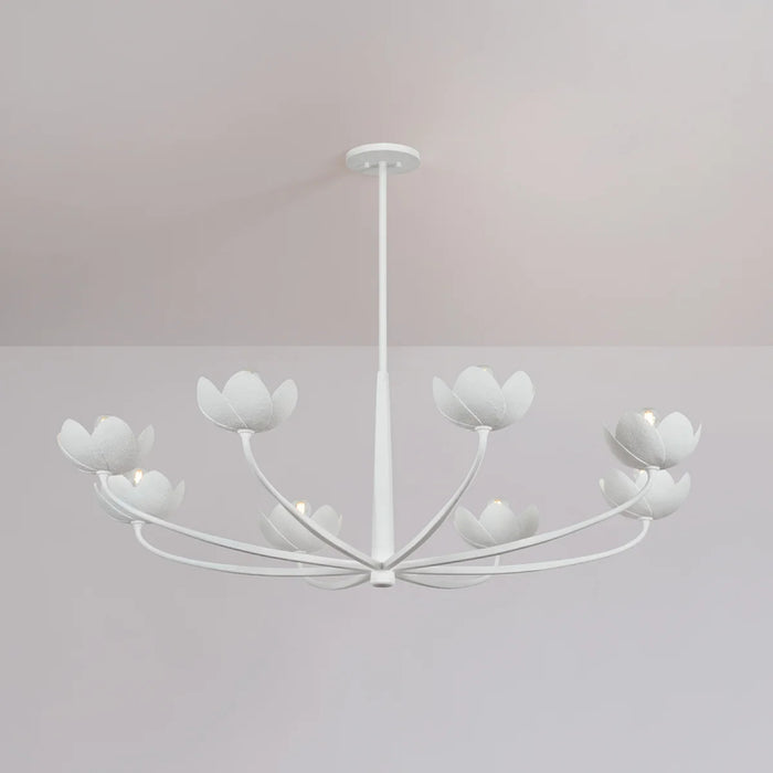 Troy F2048 Arcata 8-lt 55" Chandelier - Gesso White