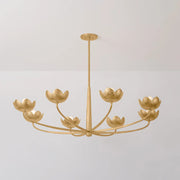 Troy F2048 Arcata 8-lt 55" Chandelier - Vintage Gold Leaf