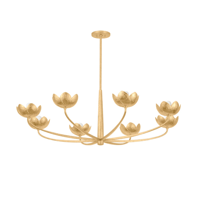 Troy F2048 Arcata 8-lt 55" Chandelier - Vintage Gold Leaf