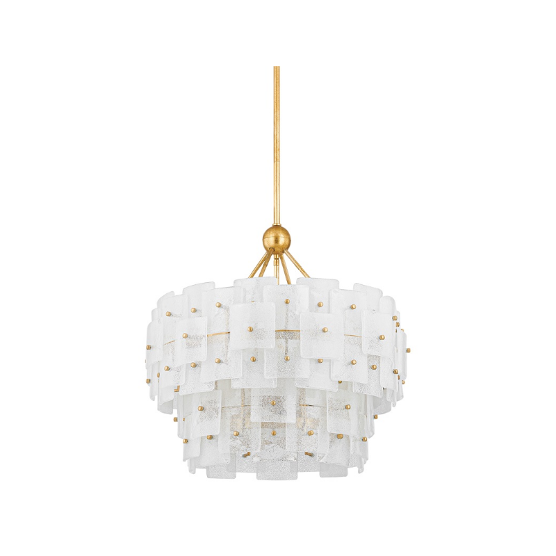 Troy F2124 Jacik 6-lt 24" Chandelier - Vintage Gold Leaf
