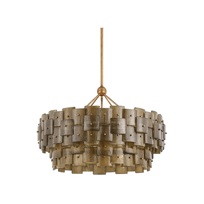Troy F2136 Jacik 8-lt 36" Chandelier - Patina Gold Leaf