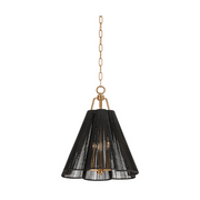 Troy F3418 Sonoma 3-lt 18" Pendant - Patina Gold Leaf/Espresso Abaca