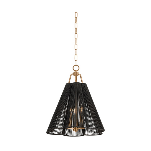 Troy F3418 Sonoma 3-lt 18" Pendant - Patina Gold Leaf/Espresso Abaca