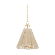 Troy F3418 Sonoma 3-lt 18" Pendant - Vintage Gold Leaf/Bleached Abaca