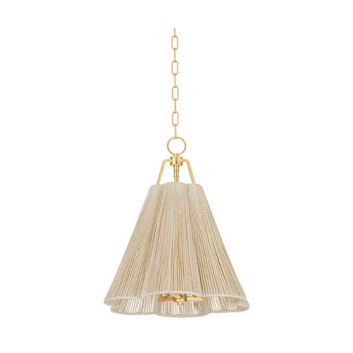Troy F3418 Sonoma 3-lt 18" Pendant - Vintage Gold Leaf/Bleached Abaca