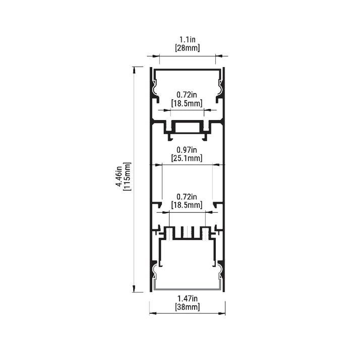 Eurofase F38 Wall Mount / Suspension  Up & Downlight Light, LED Architectural Linear, 120-277V/347V