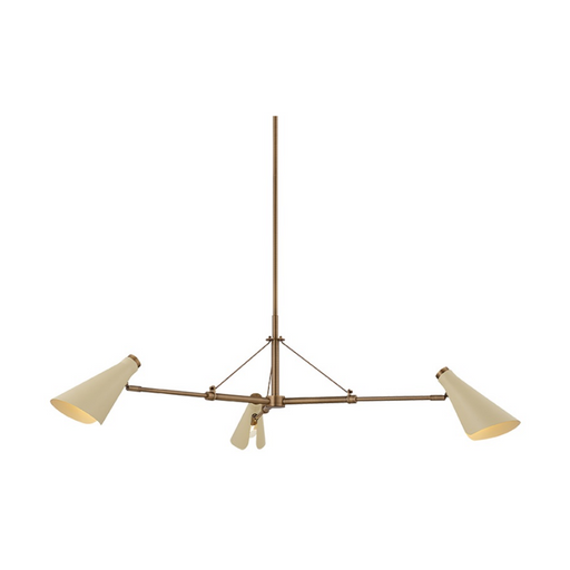 Troy F4350 Andersen 3-lt 50" Chandelier - Patina Brass/Soft Sand