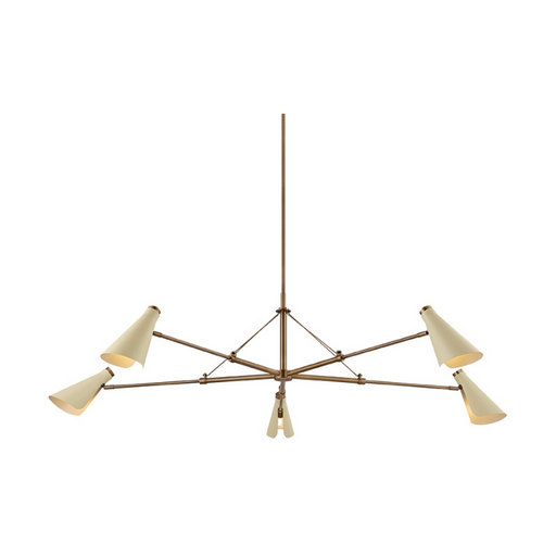 Troy F4369 Andersen 5-lt 69" Chandelier - Patina Brass/Soft Sand