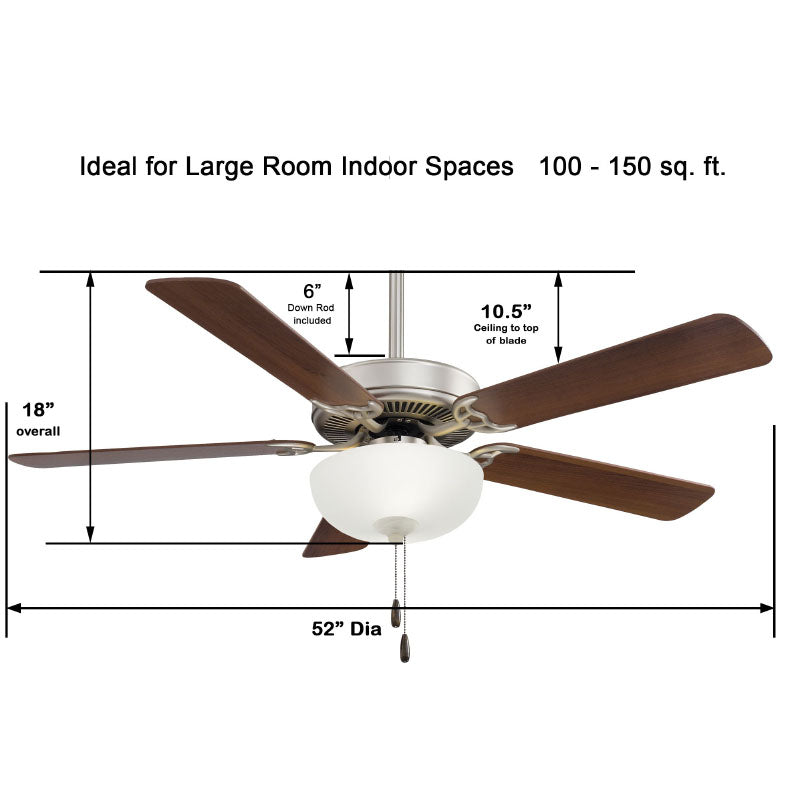 Minka Aire F448L Contractor Uni-Pack 52" Ceiling Fan with LED Light Kit