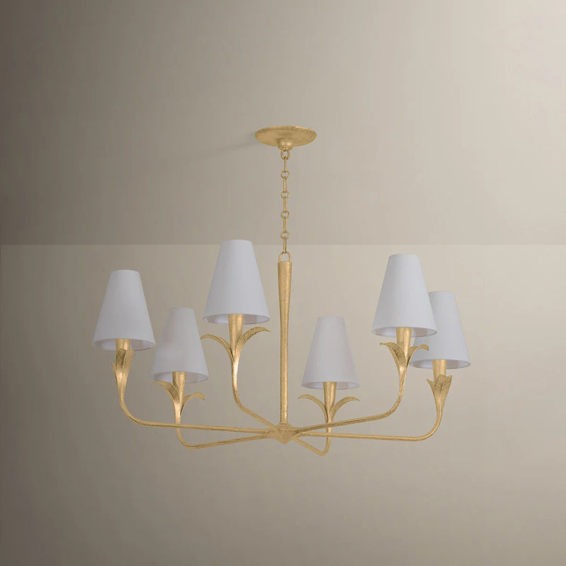 Troy F4740 Quill 6-lt 40" Chandelier