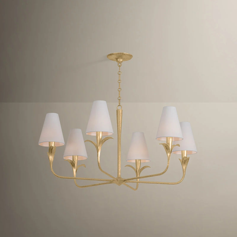 Troy F4740 Quill 6-lt 40" Chandelier