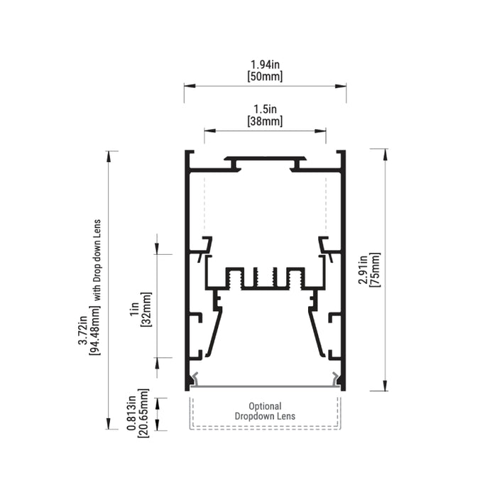 Eurofase F50 LED Architectural Linear, Suspension Mount