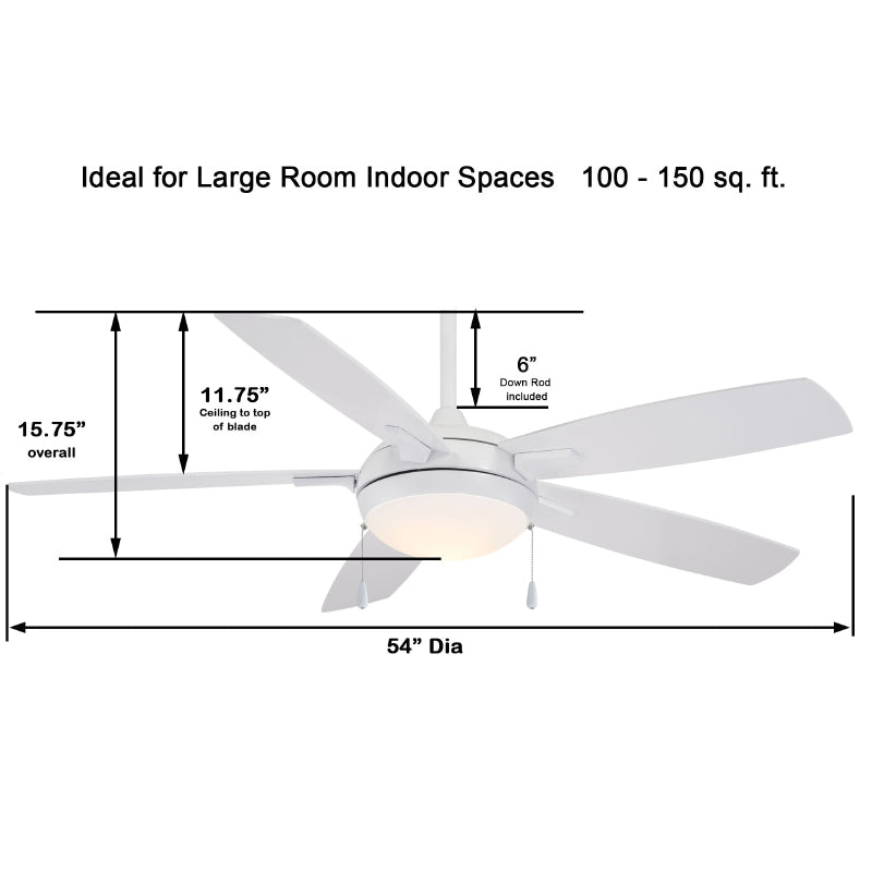 Minka Aire F534L Lun-Aire 54" Ceiling Fan with LED Light Kit