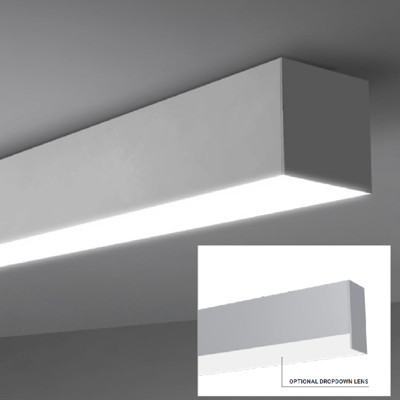 Eurofase F75 Suspension/Surface Mount LED Architectural Linear, Opal/Opal Dropped 120-277V/347V