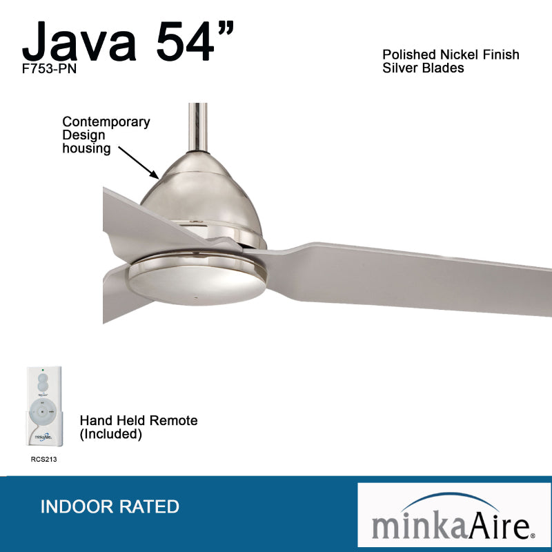 Minka Aire F753L Java LED 54" Ceiling Fan with LED Light Kit
