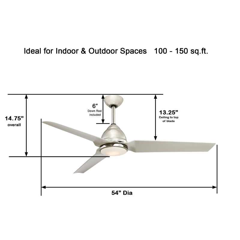 Minka Aire F753L Java LED 54" Ceiling Fan with LED Light Kit