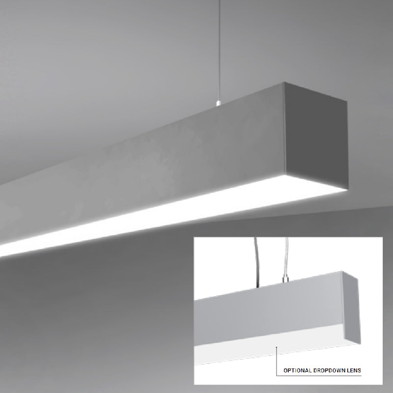 Eurofase F75 Suspension/Surface Mount LED Architectural Linear, Opal/Opal Dropped 120-277V/347V