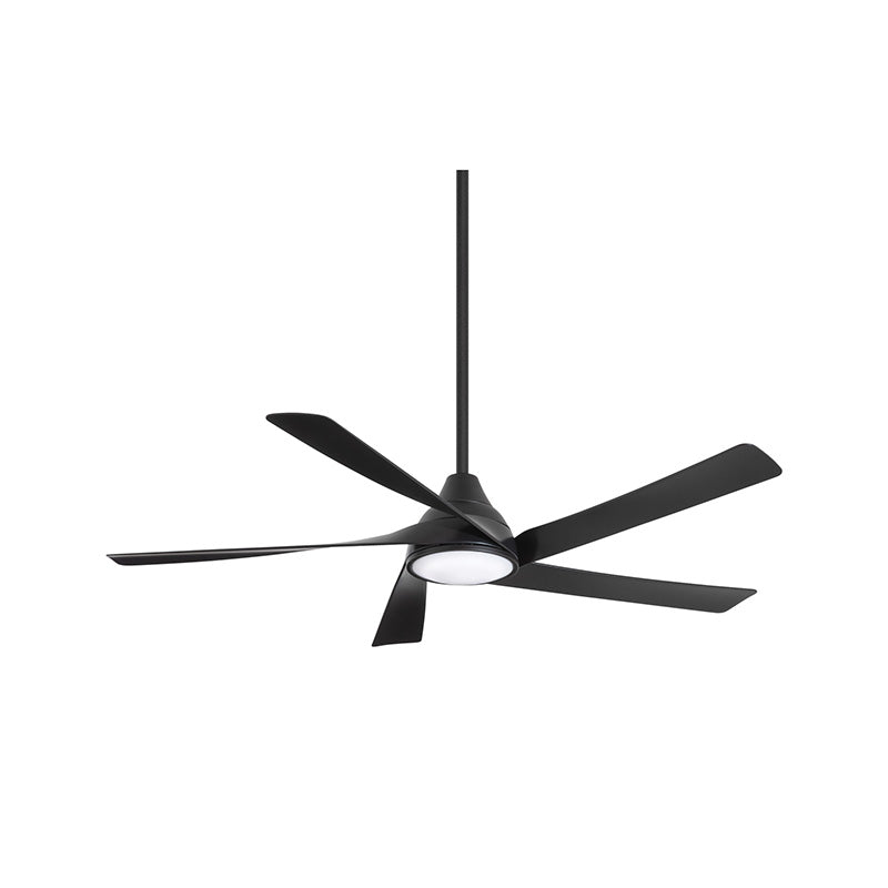 Minka Aire F765L Transonic 56" Ceiling Fan with LED Light Kit - Coal Black