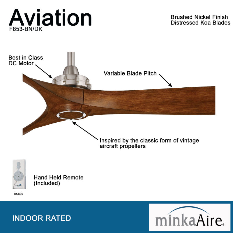 Minka Aire F853 Aviation 60" Ceiling Fan