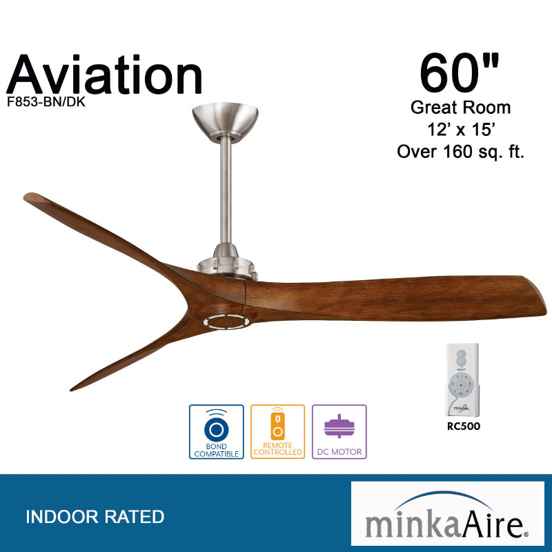 Minka Aire F853 Aviation 60" Ceiling Fan