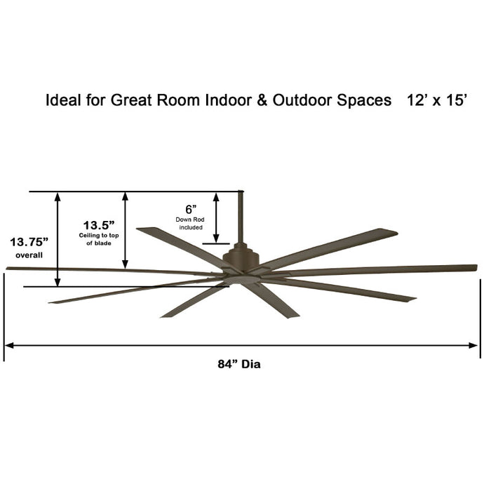 Minka Aire F896 Xtreme H2O 84" Outdoor Ceiling Fan