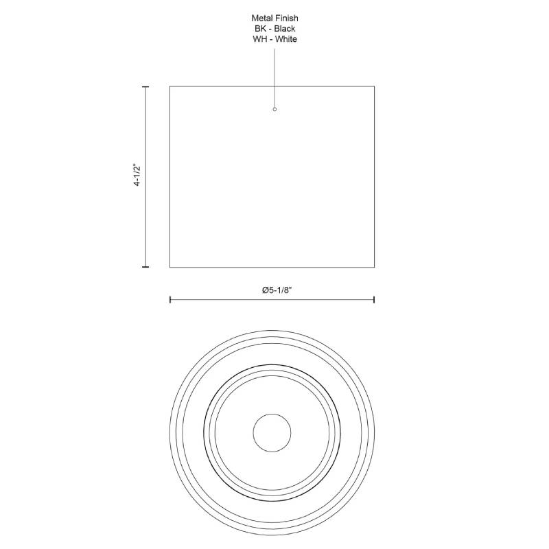 Kuzco FM10605-UNV Falco 5" LED Flush Mount
